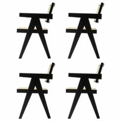 051 Capitol Complex Office By Pierre Jeanneret For Cassina, Set Of 4