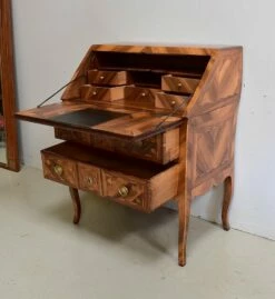 18th Century Louis XV Marquetry Regional Slope Desk 25 18th Century Louis XV Marquetry Regional Slope Desk -PAMONO Sales 18th century louis xv marquetry regional slope desk 4