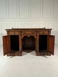 19th Century Aesthetic Movement Kneehole Desk 17 19th Century Aesthetic Movement Kneehole Desk -PAMONO Sales 19th century aesthetic movement kneehole desk 4