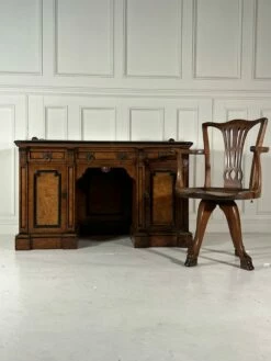 19th Century Aesthetic Movement Kneehole Desk 21 19th Century Aesthetic Movement Kneehole Desk -PAMONO Sales 19th century aesthetic movement kneehole desk 8