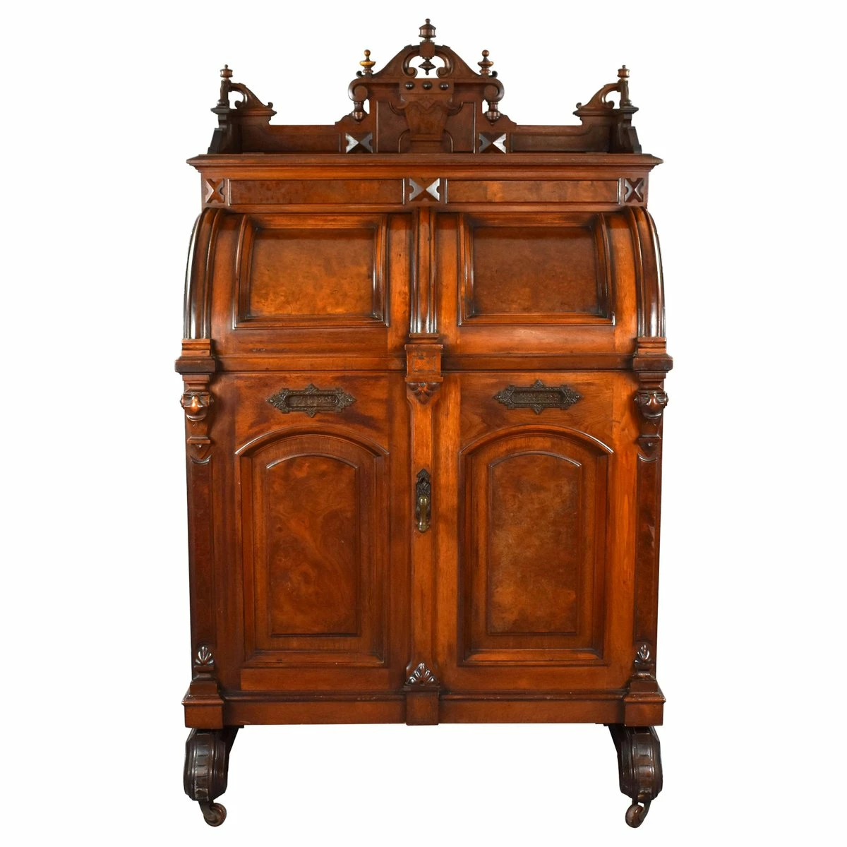 19th Century American Walnut Wells Fargo Desk By Wooton Desk. Co 3 19th Century American Walnut Wells Fargo Desk By Wooton Desk. Co