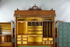 19th Century American Walnut Wells Fargo Desk By Wooton Desk. Co 32 19th Century American Walnut Wells Fargo Desk By Wooton Desk. Co -PAMONO Sales 19th century american walnut wells fargo desk by wooton desk co 11