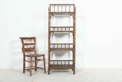 19th Century English Faux Bamboo Beech Bookcase -PAMONO Sales 19th century english faux bamboo beech bookcase 3