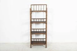 19th Century English Faux Bamboo Beech Bookcase -PAMONO Sales 19th century english faux bamboo beech bookcase 4