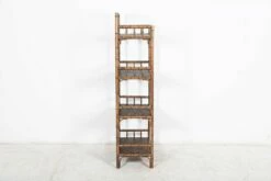 19th Century English Faux Bamboo Beech Bookcase -PAMONO Sales 19th century english faux bamboo beech bookcase 6