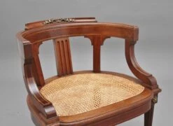 19th Century French Mahogany Desk Chair, 1880s -PAMONO Sales 19th century french mahogany desk chair 1880s 4