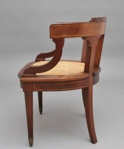 19th Century French Mahogany Desk Chair, 1880s -PAMONO Sales 19th century french mahogany desk chair 1880s 7