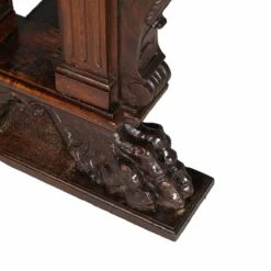 19th Century Hand Carved Walnut Desk From Testolini & Salviati -PAMONO Sales 19th century hand carved walnut desk from testolini salviati 7