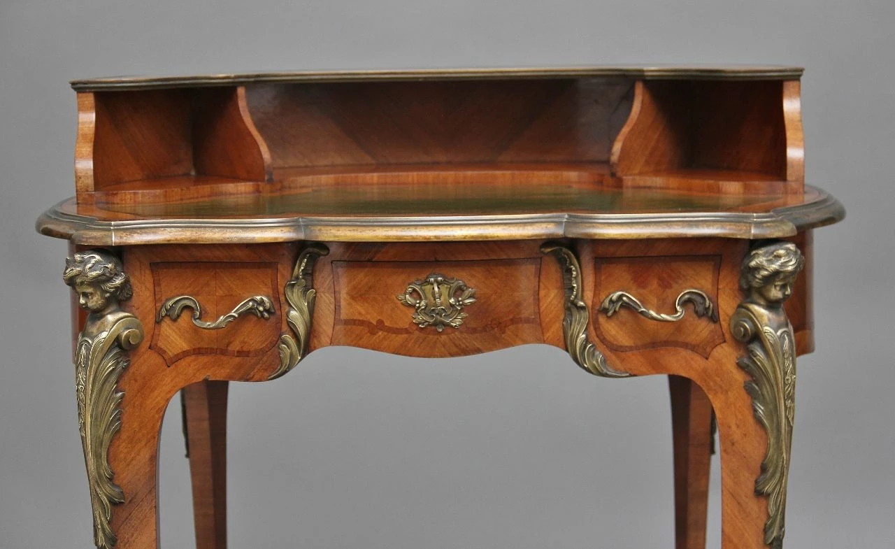19th-Century Kingwood & Ormolu Writing Table, 1880s 13 19th-Century Kingwood & Ormolu Writing Table, 1880s - Image 11