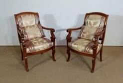 19th Century Mahogany Chairs, Set Of 2