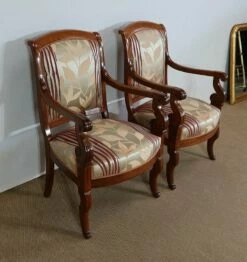 19th Century Mahogany Chairs, Set Of 2 -PAMONO Sales 19th century mahogany chairs set of 2 3