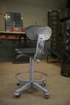 Adjustable Metal Swivel Chair, 1950s -PAMONO Sales adjustable metal swivel chair 1950s 4