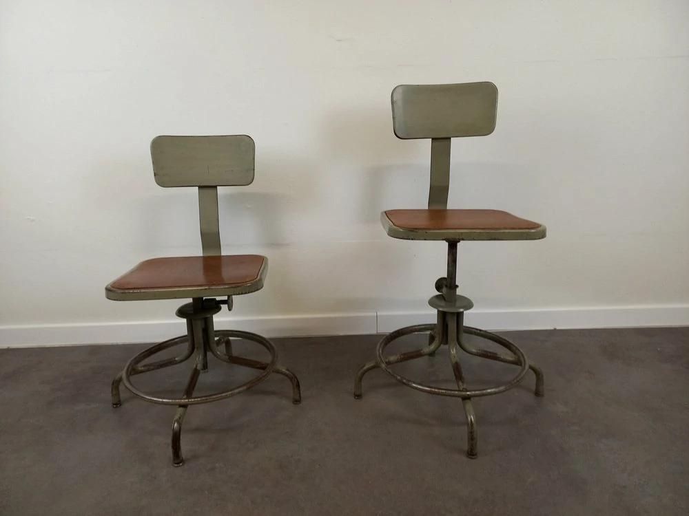 Adjustable Workshop Chairs From The Flambo Brand, 1950s, Set Of 2 18 Adjustable Workshop Chairs From The Flambo Brand, 1950s, Set Of 2 - Image 16