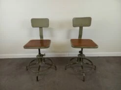 Adjustable Workshop Chairs From The Flambo Brand, 1950s, Set Of 2 24 Adjustable Workshop Chairs From The Flambo Brand, 1950s, Set Of 2 -PAMONO Sales adjustable workshop chairs from the flambo brand 1950s set of 2 3