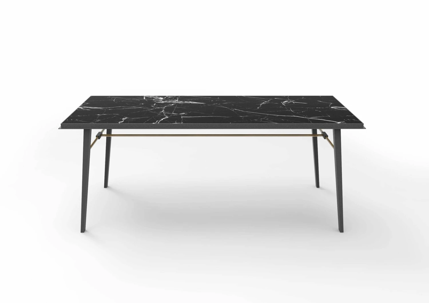 AES Black Marble Contemporary Desk, Jan Garncarek 5 AES Black Marble Contemporary Desk, Jan Garncarek - Image 3