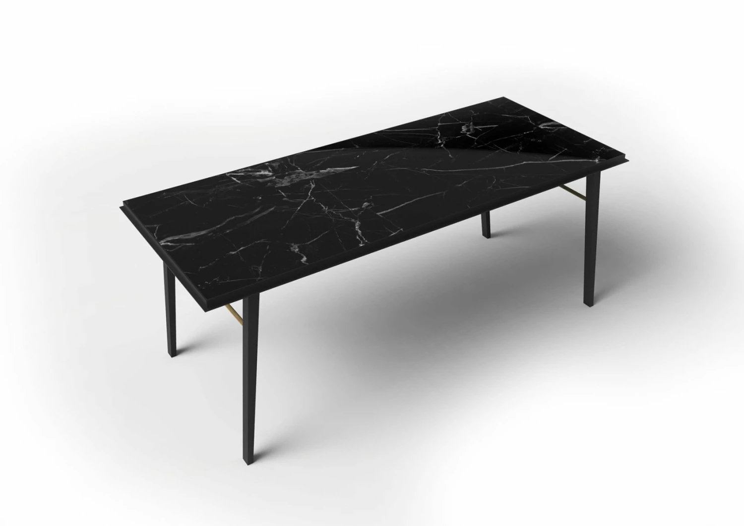 AES Black Marble Contemporary Desk, Jan Garncarek 6 AES Black Marble Contemporary Desk, Jan Garncarek - Image 4