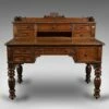 Antique Carved Scottish Oak Correspondence Desk