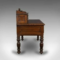 Antique Carved Scottish Oak Correspondence Desk -PAMONO Sales antique carved scottish oak correspondence desk 3