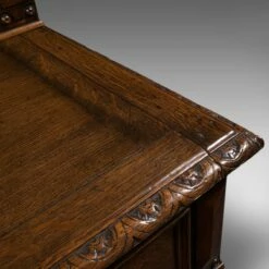 Antique Carved Scottish Oak Correspondence Desk -PAMONO Sales antique carved scottish oak correspondence desk 8