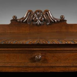 Antique Carved Scottish Oak Correspondence Desk -PAMONO Sales antique carved scottish oak correspondence desk 9
