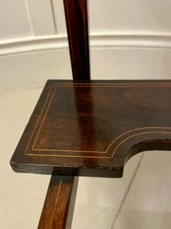 Antique Edwardian Rosewood Inlaid Bow Fronted Writing Table -PAMONO Sales antique edwardian rosewood inlaid bow fronted writing table 15