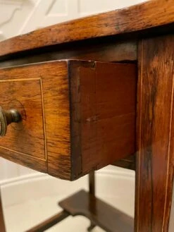 Antique Edwardian Rosewood Inlaid Bow Fronted Writing Table -PAMONO Sales antique edwardian rosewood inlaid bow fronted writing table 17