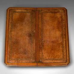 Antique English Victorian Folding Writing Table In Walnut, 1880s -PAMONO Sales antique english victorian folding writing table in walnut 1880s 9