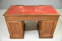 Antique Twin Pedestal Desk In Mahogany -PAMONO Sales antique twin pedestal desk in mahogany 10