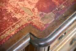 Antique Twin Pedestal Desk In Mahogany -PAMONO Sales antique twin pedestal desk in mahogany 4