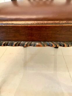 Antique Victorian Carved Mahogany Desk Chair -PAMONO Sales antique victorian carved mahogany desk chair 3