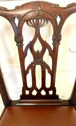 Antique Victorian Carved Mahogany Desk Chair -PAMONO Sales antique victorian carved mahogany desk chair 6
