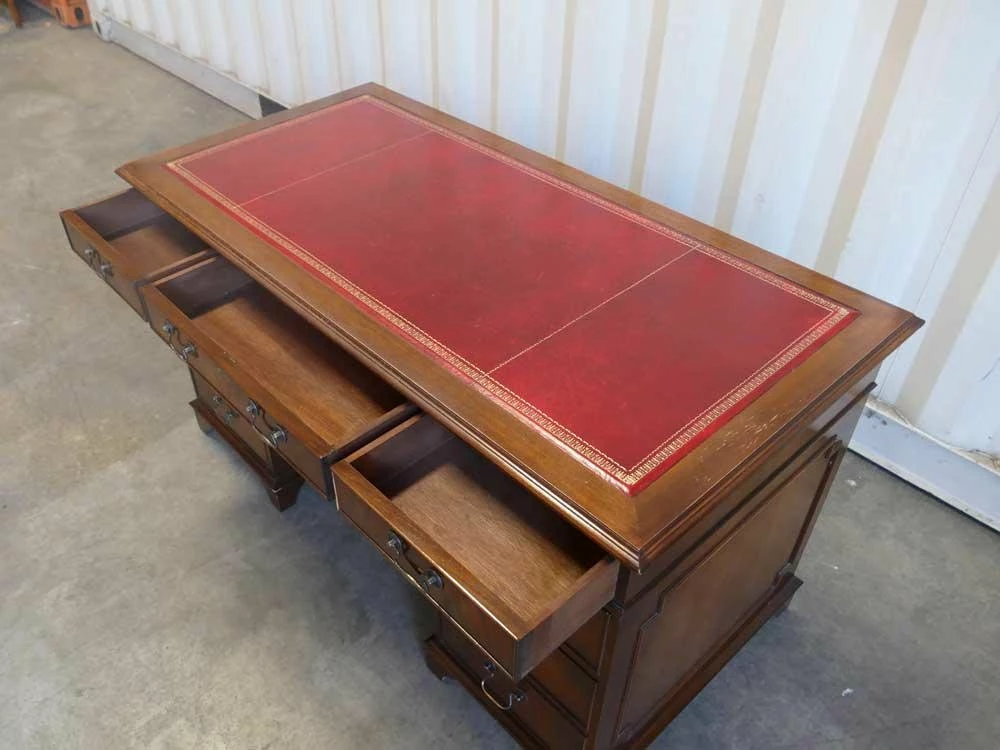 Antique Victorian Mahogany Wood Desk 10 Antique Victorian Mahogany Wood Desk - Image 8