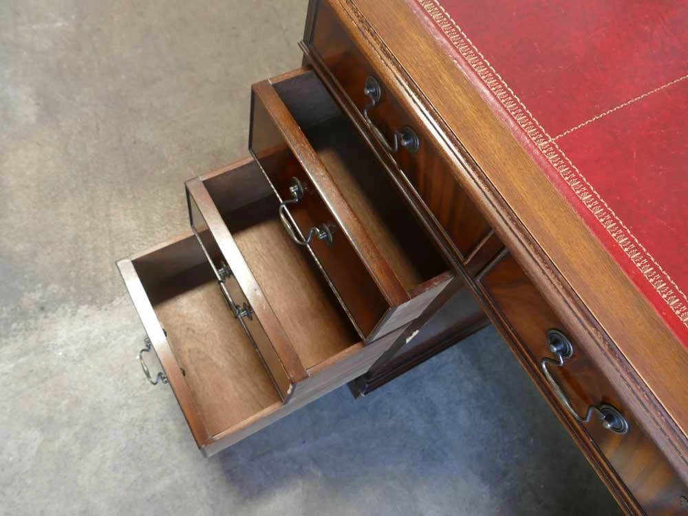 Antique Victorian Mahogany Wood Desk 11 Antique Victorian Mahogany Wood Desk - Image 9