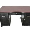 Art Deco Desk With Bordeaux Leather Plate -PAMONO Sales art deco desk with bordeaux leather plate 1