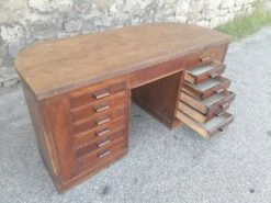 Art Deco Oak Office Desk -PAMONO Sales art deco oak office desk 12