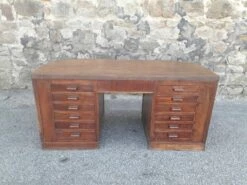 Art Deco Oak Office Desk -PAMONO Sales art deco oak office desk 3