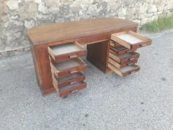 Art Deco Oak Office Desk -PAMONO Sales art deco oak office desk 4