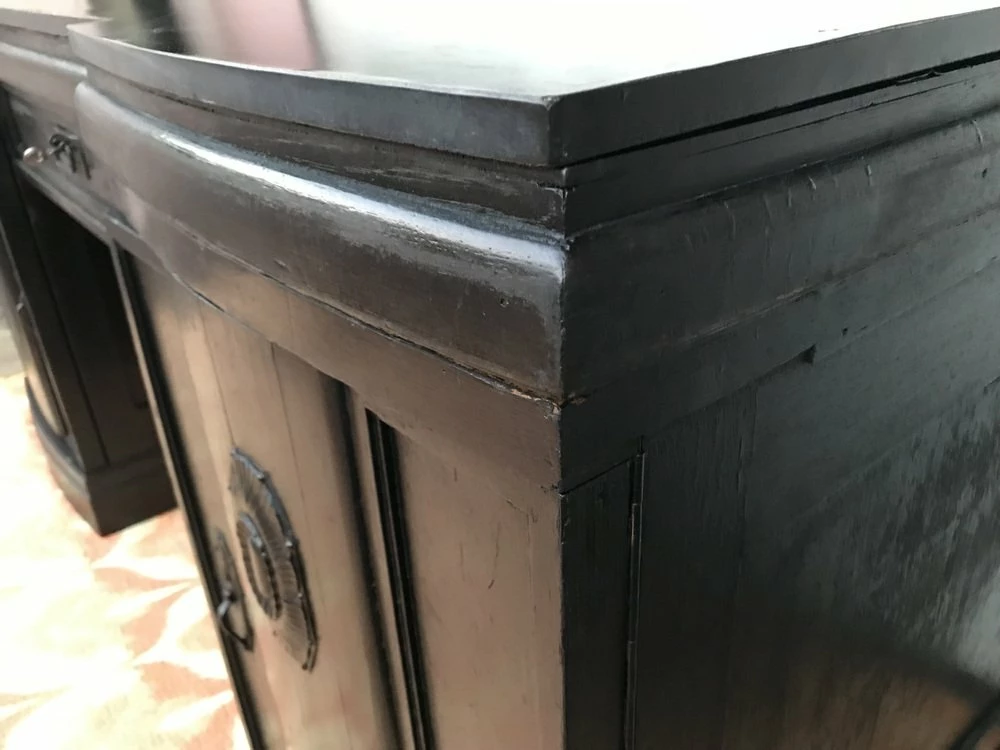 Art Nouveau Black Oak Desk, 1920s 17 Art Nouveau Black Oak Desk, 1920s - Image 15