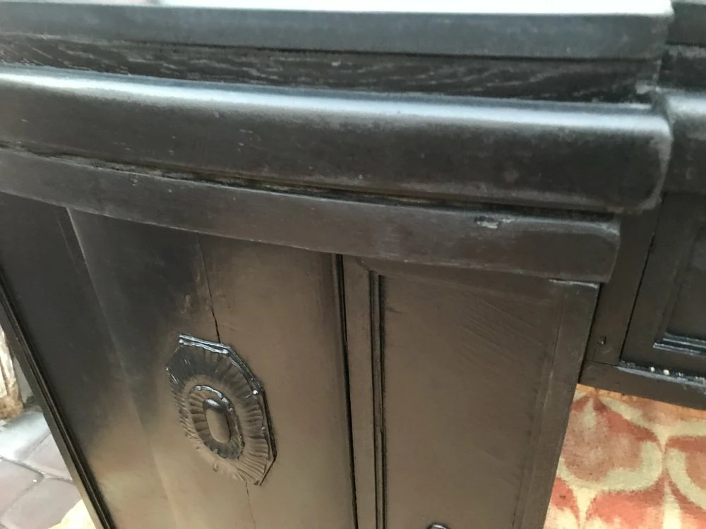 Art Nouveau Black Oak Desk, 1920s 19 Art Nouveau Black Oak Desk, 1920s - Image 17