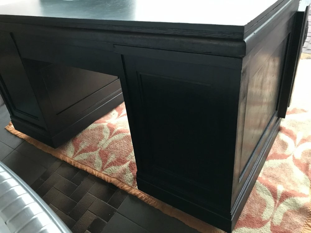 Art Nouveau Black Oak Desk, 1920s 9 Art Nouveau Black Oak Desk, 1920s - Image 7