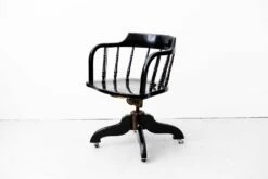 Art Nouveau Rotating Chair In Black, 1890s -PAMONO Sales art nouveau rotating chair in black 1890s 18