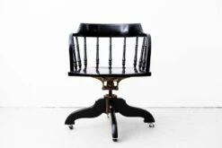 Art Nouveau Rotating Chair In Black, 1890s -PAMONO Sales art nouveau rotating chair in black 1890s 19