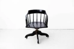 Art Nouveau Rotating Chair In Black, 1890s -PAMONO Sales art nouveau rotating chair in black 1890s 3