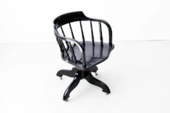 Art Nouveau Rotating Chair In Black, 1890s -PAMONO Sales art nouveau rotating chair in black 1890s 5