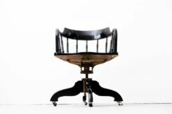 Art Nouveau Rotating Chair In Black, 1890s -PAMONO Sales art nouveau rotating chair in black 1890s 6
