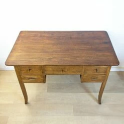 Art Nouveau Walnut Desk, Spain, 1910s -PAMONO Sales art nouveau walnut desk spain 1910s 6