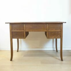 Art Nouveau Walnut Desk, Spain, 1910s -PAMONO Sales art nouveau walnut desk spain 1910s 7