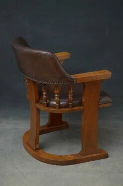 Arts And Crafts Oak Desk Chair -PAMONO Sales arts and crafts oak desk chair 3