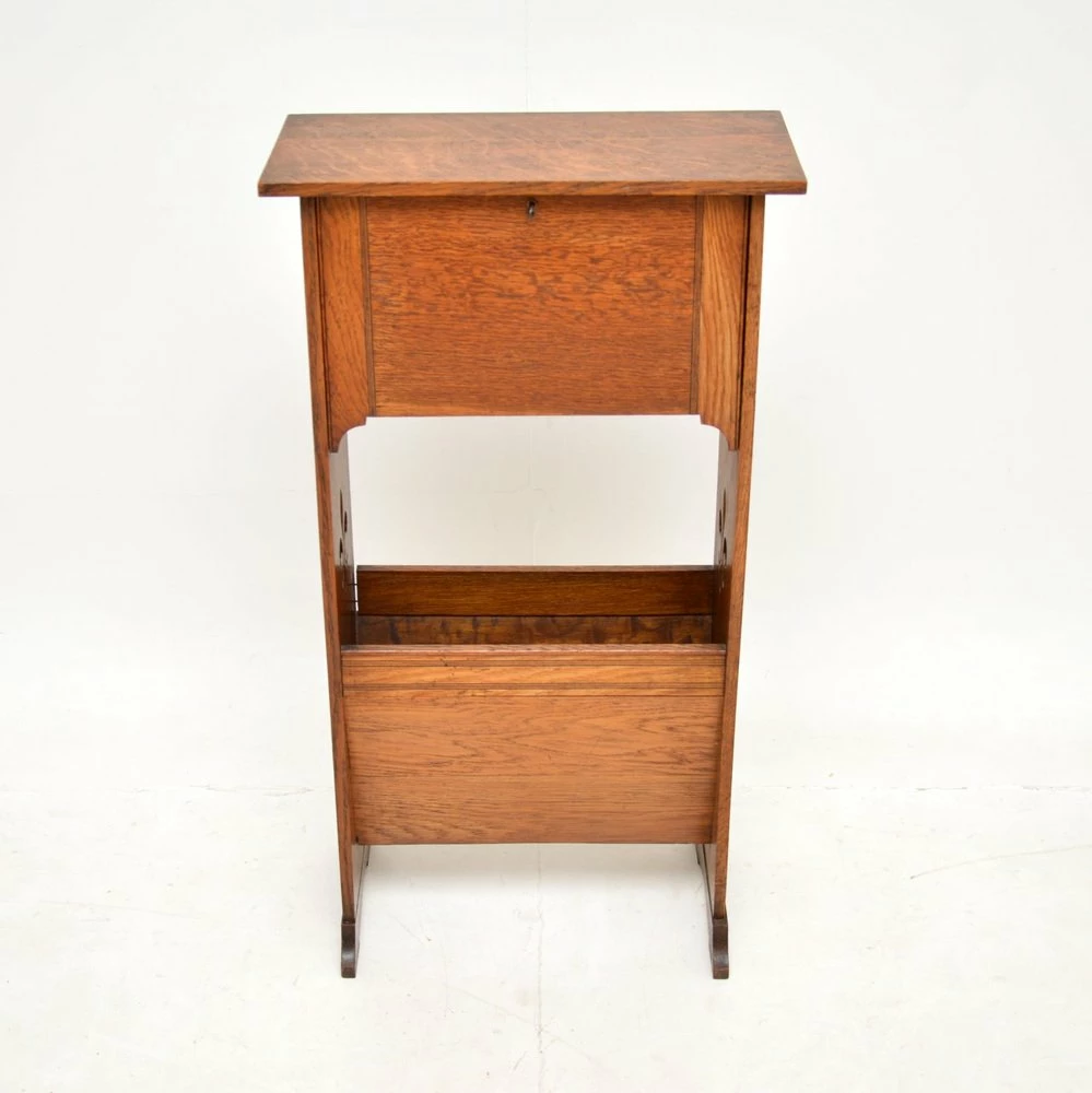Arts & Crafts Oak Writing Bureau, 1880s 4 Arts & Crafts Oak Writing Bureau, 1880s - Image 2