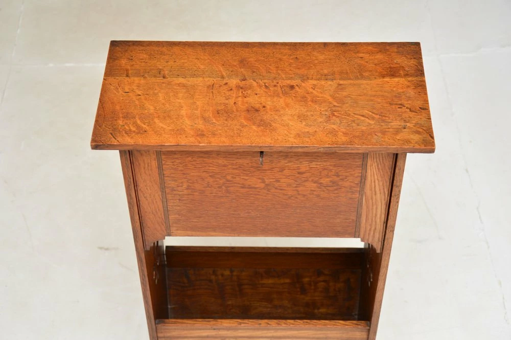 Arts & Crafts Oak Writing Bureau, 1880s 9 Arts & Crafts Oak Writing Bureau, 1880s - Image 7